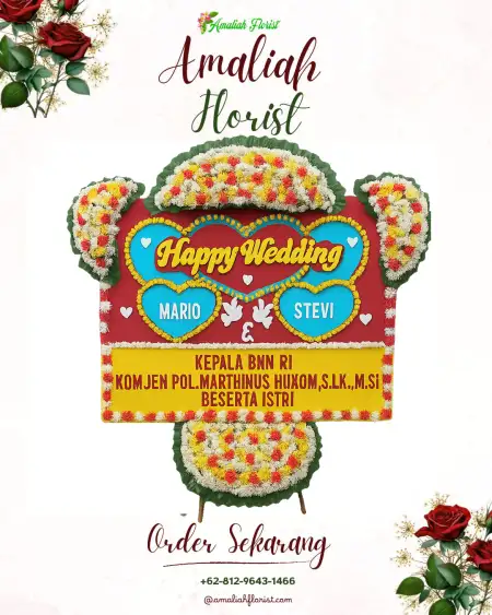 Papan Bunga Pernikahan Cikedondong